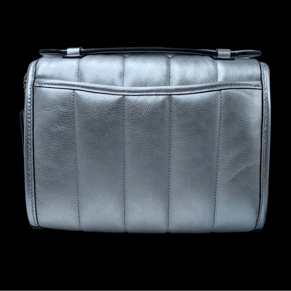 Coach Kip Quilted Metallic Leather Turnlock Crossbody/Top Handle Bag NWOT - Picture 4 of 16